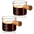 thumbnail image 1 of Taza Medidora De Café Barista Cristal Mango De Madera 75 Ml Xtellar cafe, 1 of 3