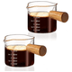 thumbnail image 1 of Taza Medidora De Café Barista Cristal Mango De Madera 75 Ml Xtellar cafe, 1 of 3