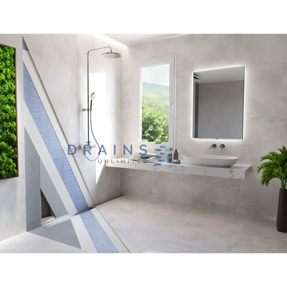 DUFR-TF Series Linear Floor Drain, 30 in Tile-In Grate BSS (DUFR-TF-TIL-30-BSS)