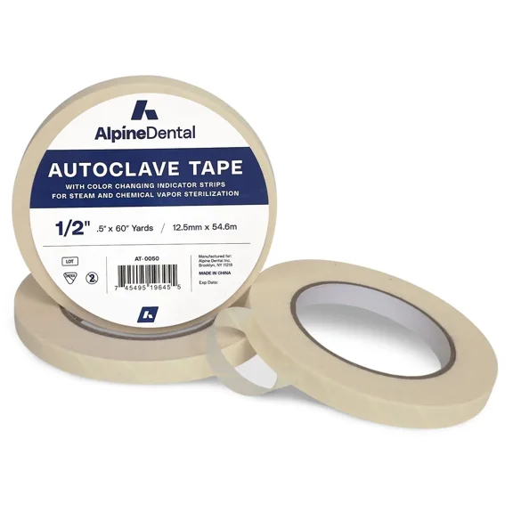 Alpine Autoclave Tape 1/2 inch Wide 60 yd Roll