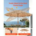 thumbnail image 4 of VEVOR Tiki Umbrella, 9 ft Thatched Patio Umbrella with Tilt, Hawaiian Style Beach Parasol with Durable PP Thatch and 8 Metal Ribs, Grass Pool Umbrellas for Beach, Patio, Poolside, Backyard & Garden, 4 of 9