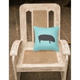 thumbnail image 2 of Carolines Treasures BB8105PW1818 Devon Large Black Pig Blue Check Fabric Decorative Pillow, 18 x 18 in., 2 of 2