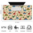 thumbnail image 5 of Long Mouse Pads for Desk,LightBeige Cartoon Dinosaurs Plants Desk Mats on Top Of Desks, Desk Mouse Pad Extra Large with 3mm Non-Slip Base and Stitched Edge for Gaming,Work,Home 47.3"x23.6", 5 of 5