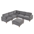thumbnail image 5 of shunda K Modular Sectional Sofa with Ottoman L Shaped Corner Sectional for Living Room, Office, Spacious Space, Gray, 5 of 5
