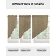 thumbnail image 4 of Vintage Brown Swag Valances for Windows, Farmhouse Retro Dark Solid Color Linen Texture Rod Pocket Sheer Valances for Windows, Swag Toppers Light Filtering for Kitchen Living Room 2 Panels 28''x36'', 4 of 6
