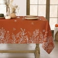 thumbnail image 1 of Nappe d'Automne Rectangulaire 60x120 Pouces, Décoration de l\'Action de Grâce Récolte d'Automne Orange Rouille Fleurs Sauvages, Nappe Résistante aux Taches Style Ferme pour Souper/fête des Fêtes, 1 of 6