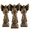 Gold 3Packs, variant on " Brass Figurine Solid Decorative Sculpture For Home Décor Retro Tabletop Ornament Perfect " 4PCS, 5x2.2 cm, Gold 4Packs
