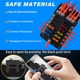thumbnail image 4 of cyrico 12 Way Fuse Block, 12v Fuse Box Holder with Led Indicator Waterproof Cover, 12 Circuits Fuse Panel with Negative Bus for 12V/24V Automotive Car Truck Boat Marine RV Van Vehicle (24 Pcs Fuse), 4 of 6
