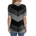thumbnail image 3 of NAMTYQX Womens Tops Dressy Casual Casual Short Sleeve Comfort Trendy Plus Size Button V Neck Soft Boxy Fit Dark Gray Size M, 3 of 5