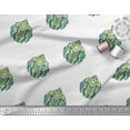 thumbnail image 3 of Soimoi Polyester Crepe Fabric Leaves & Floral Block Print Fabric by The Yard 52 Inch Wide, 3 of 3