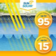 Sun2Solar Oval 1600 Series Clear Swimming Pool Solar Cover with 6-Pack Grommets, 10 x 15