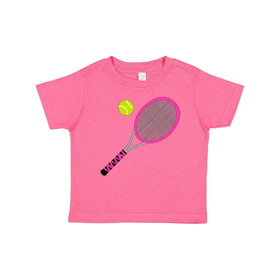 Inktastic Pink Tennis Racket and Ball Boys or Girls Baby T-Shirt