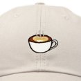 thumbnail image 2 of DALIX Cappuccino Hat Coffee Cup Womens Baseball Cap in Beige, 2 of 5
