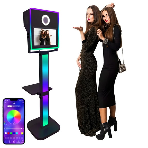 PAAFNN 15.6''Touch Screen Magic Mirror Photobooth Machine for Weddings Parties Events