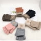 thumbnail image 2 of Guantes de alpaca de medio dedo tejidos con vuelta de otoño e invierno para hombres y mujeres, cálidos, resistentes al frío, con dedos abiertos, de lana para montar, 2 of 4