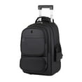 thumbnail image 1 of yuksok Large Capacity Rolling Backpack Travel Rolling Rucksack for Women Men Adults black, 1 of 9