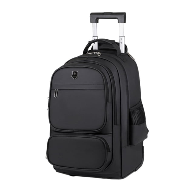 yuksok Large Capacity Rolling Backpack Travel Rolling Rucksack for Women Men Adults black