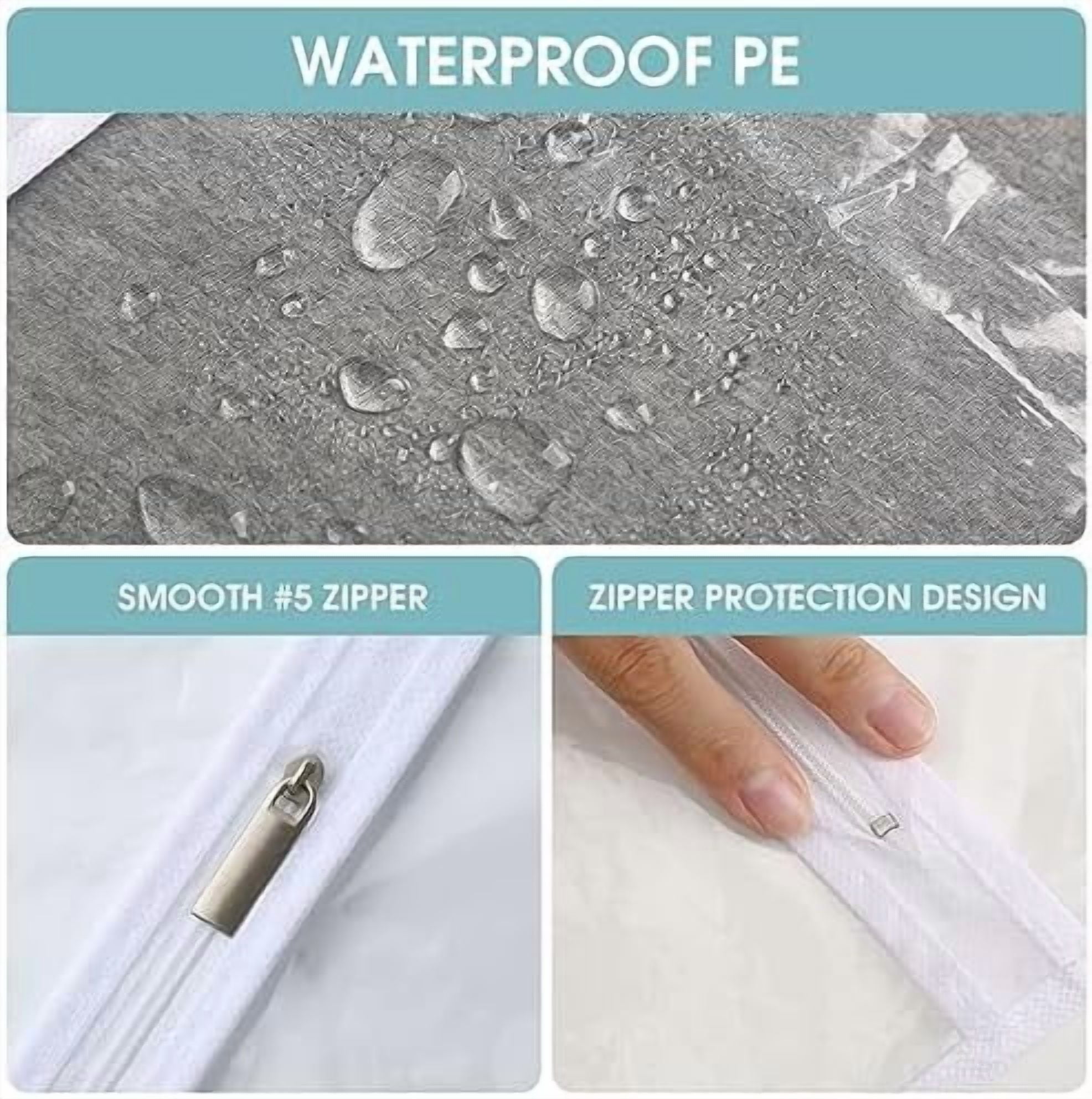 Garment Bags for Hanging Clothes, 6 PCs All Clear Garment Bag, Plastic Dustproof Suit Bag, Coat Protector Zippered Garment Covers for Closet Storage and Travel - 24'' x 48''/6 Pack