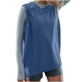 thumbnail image 1 of Timegard Womens Tank Top Crewneck Sleeveless Comfy Casual Loose Workout Top Baisc Tee Solid Color, 1 of 8
