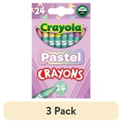 (3 pack) Crayola 24 Ct Pastel Crayons, School Supplies, Art Supplies, Creative Gifts for Kids Ages 3+