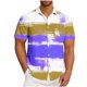 thumbnail image 1 of Blusa y camisa de manga corta con cuello vuelto para hombre, informal, a la moda, con estampado de bolsillo y botones, de poliéster., 1 of 5