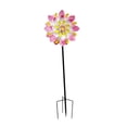 thumbnail image 3 of con forma de flor, atrapavientos, escultura portátil de hierro para jardín, estaca para terraza, decoración de patio al aire libre, 3 of 8