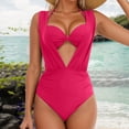 thumbnail image 2 of EYNMVR Womens Halter 2 Piece Push Up Swimsuit High Waisted Tummy Control High Cut Bikini Ruched Suspenders, 2 of 9