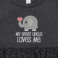 thumbnail image 4 of Inktastic My Great Uncle Loves Me Girls Baby Dress, 4 of 5