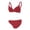 Red, variant on JSGEK Women Push Up Bra and Thong Set Plunge Neckline Adjustable Straps Intimate Lingerie for Bedroom Wear Beige M