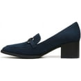 thumbnail image 2 of LifeStride Womens Devyn 2 Block Heel Loafer Lux Navy Fabric 8.5W, 2 of 5