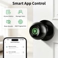thumbnail image 5 of Fingerprint Door Knob, 3-in-1 Smart Door Lock with App Control & Backup Keys, Biometric Keyless Entry for Bedroom, Apartment, Office, Matte Black, 5 of 7