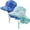 Blue Shark & Rainbow Horse, variant on Sun Hat UPF 50+ Mesh Liner Bucket Hats with Wide Brim Flap for Outdoor Beach Swim