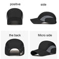 thumbnail image 6 of Beautynvta Folding Outdoor Hat for Men Women, Lightweight Breathable Baseball Cap Sun Hat, Quick Dry Running Hat, Black, 6 of 6