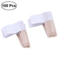 thumbnail image 1 of Pack of 100 Racing Flag Toothpicks Flag Picks Appetizer Toothpicks Fruit Sticks for Cocktail Party - White, 1 of 8