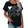thumbnail image 1 of Cadeau de Saint-Valentin pour Femmes Imprimé Saint-Valentin T-Shirt Mode Confortable Blouses Tops Femme, 1 of 8