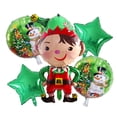 thumbnail image 3 of Juego de 5 globos de helio con diseño de Papá Noel, muñeco de nieve, elfo y alce, para decoración de fiestas de Navidad en casa o Año Nuevo 2023, suministros de regalo, 3 of 5