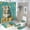 style-1132, variant on Cute Cartoon Baby Sloth Shower Curtain 4 Piece Sets Rug Toilet Lid Cover and Non-Slip U Shape Mat Cute Sloths Adorable Cartoon Animal Waterproof Fabric Bath Curtains for Bathroom Decor