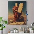 thumbnail image 4 of Moses Ten Commandments Canvas Wall Art 15.75x11.81 Inches, 4 of 8