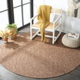 thumbnail image 3 of SAFAVIEH Beach House Jacinth Solid Indoor/Outdoor Area Rug, Brown, 6'7" x 6'7" Round, 3 of 16