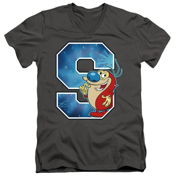 Ren And Stimpy S Is For Stimpy Unisex Adult V-Neck T Shirt