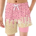 thumbnail image 4 of Boys Two Piece Rash Guard Swim Set Toddler Kids Ice Cream Print Long Sleeve Bathing Suit Swimwear Shirt with Trunks Quick Dry Bathing Suit, 4 of 5