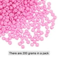 thumbnail image 3 of Uxcell Glass Beads 4mm Hole Loose Beads for Bracelet Earring Jewelry Making, Hair Braiding, Pink, 3 of 6
