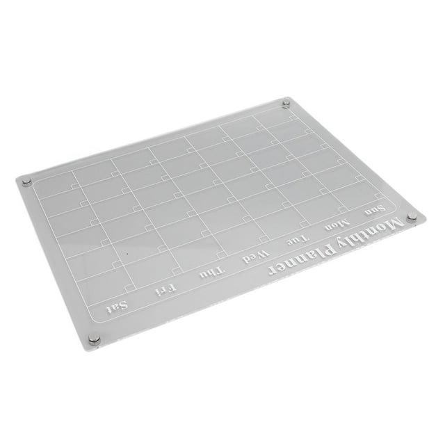 Planner Acrylic Dry Erase Board Calendar Transparent Month Calendar Planner Board with 6PCS 3 Colors Markers for Home