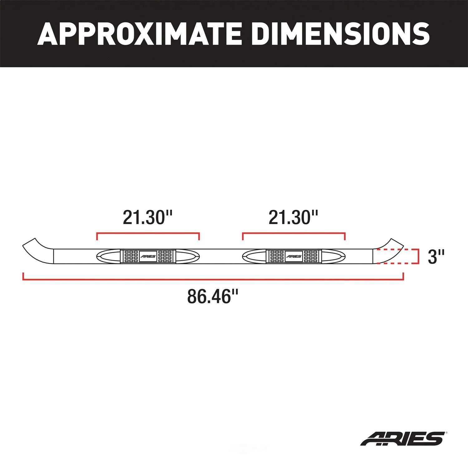ARIES 202012 07-14 TUNDRA DOUBLE CAB BLK NERFS