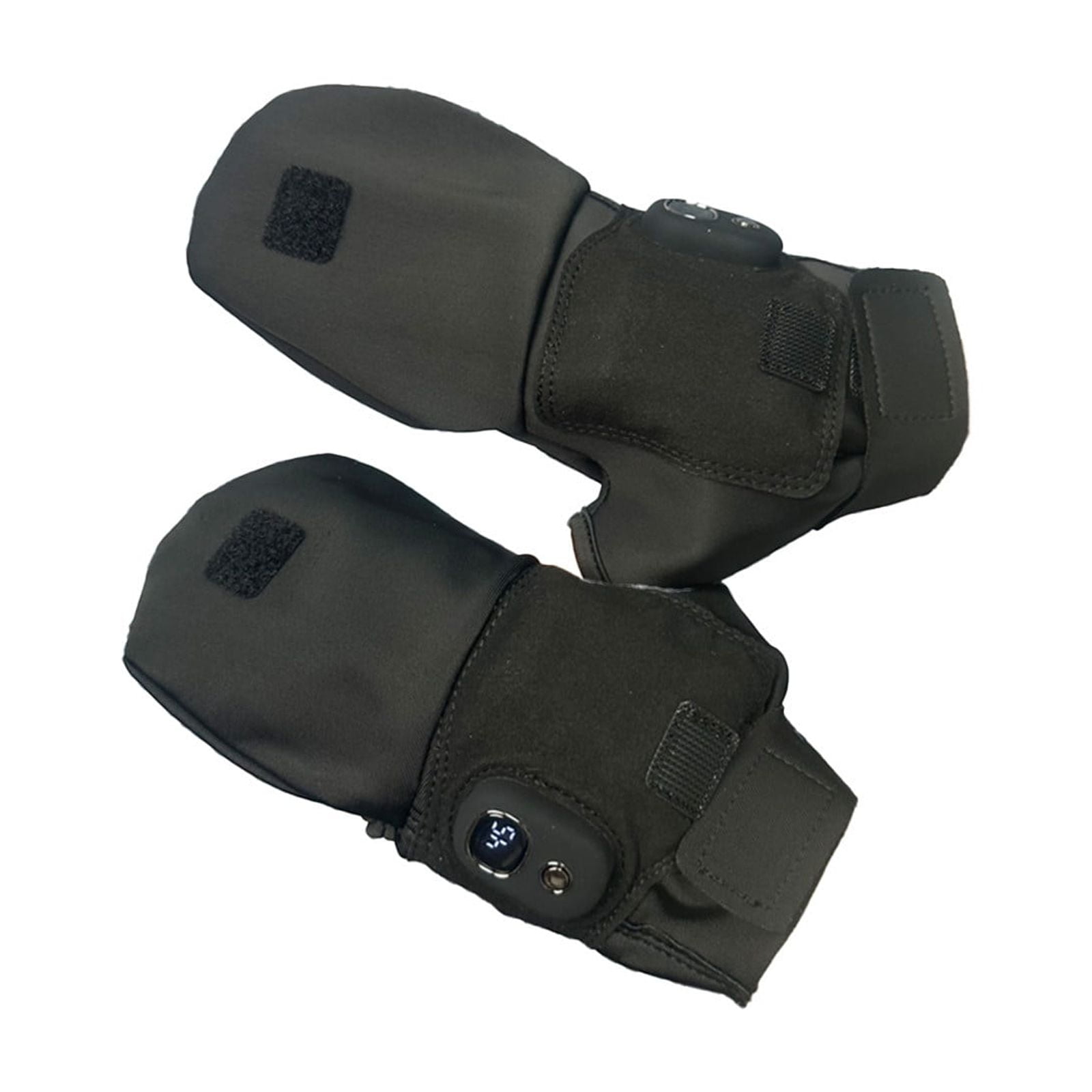 Rechargeable USB Heated Gloves - Portable Hand Warmers with Temperature Control, Quick Heat for Winter Outdoor & Indoor Use - Comfortable, Stylish, Long-Lasting Battery Black