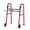Red, variant on Loyoda Folding Walker for Seniors with Wheels, 350 lb Limit, Lightweight Aluminum Foldable Walker for Adults, Silver
