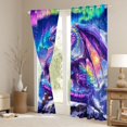 thumbnail image 3 of Homewish Magic Animal Dragon Blackout Curtains Set of 2 (52x84 Each),Western Fantasy Theme Window Curtains,Purple Blue Curtains and Drapes For Boys Kids,Breathable Home Decor, 3 of 6