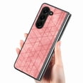 thumbnail image 3 of Allytechgroup Stylish Phone Case for Samsung Galaxy Z Fold 5, Retro PU Leather Slim Fit Bumper Shockproof Anti-Scratch Lightweight Back Cover Case for Galaxy Z Fold5, Pink, 3 of 8