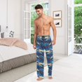 thumbnail image 7 of Cotton Mens PJ Pajama Pants Bottoms Waistband Sleepwear with Pockets Space Pixel Style, 7 of 7