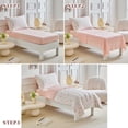 thumbnail image 3 of Juego de ropa de cama para niños pequeños Joyreap con estampado de mariposas rosa y morado, 3 of 6